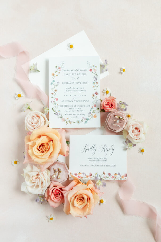 Bridal Details. Custom wedding invitation suite