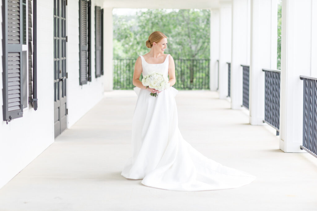 bridal on Kendall Point porch