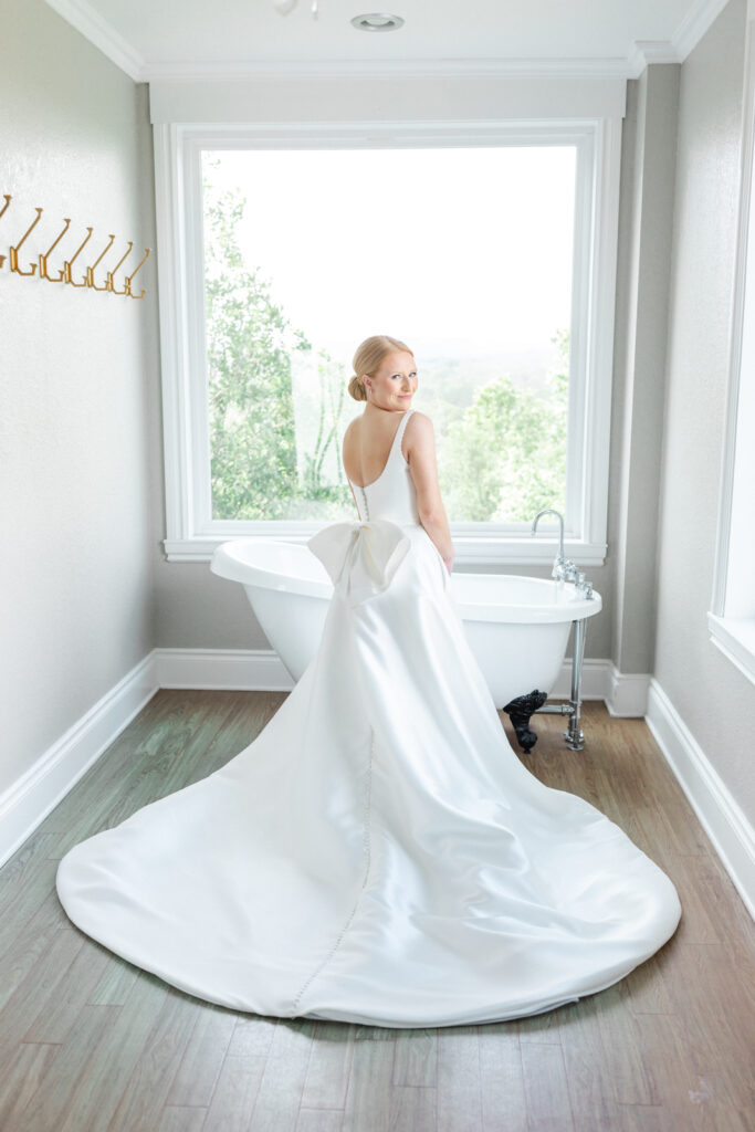 bridal portrait in bridal suite
