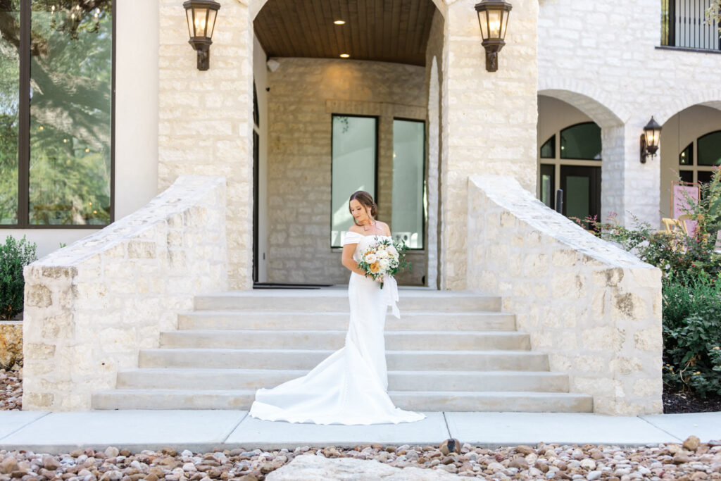 Bridal Portrait by stairs